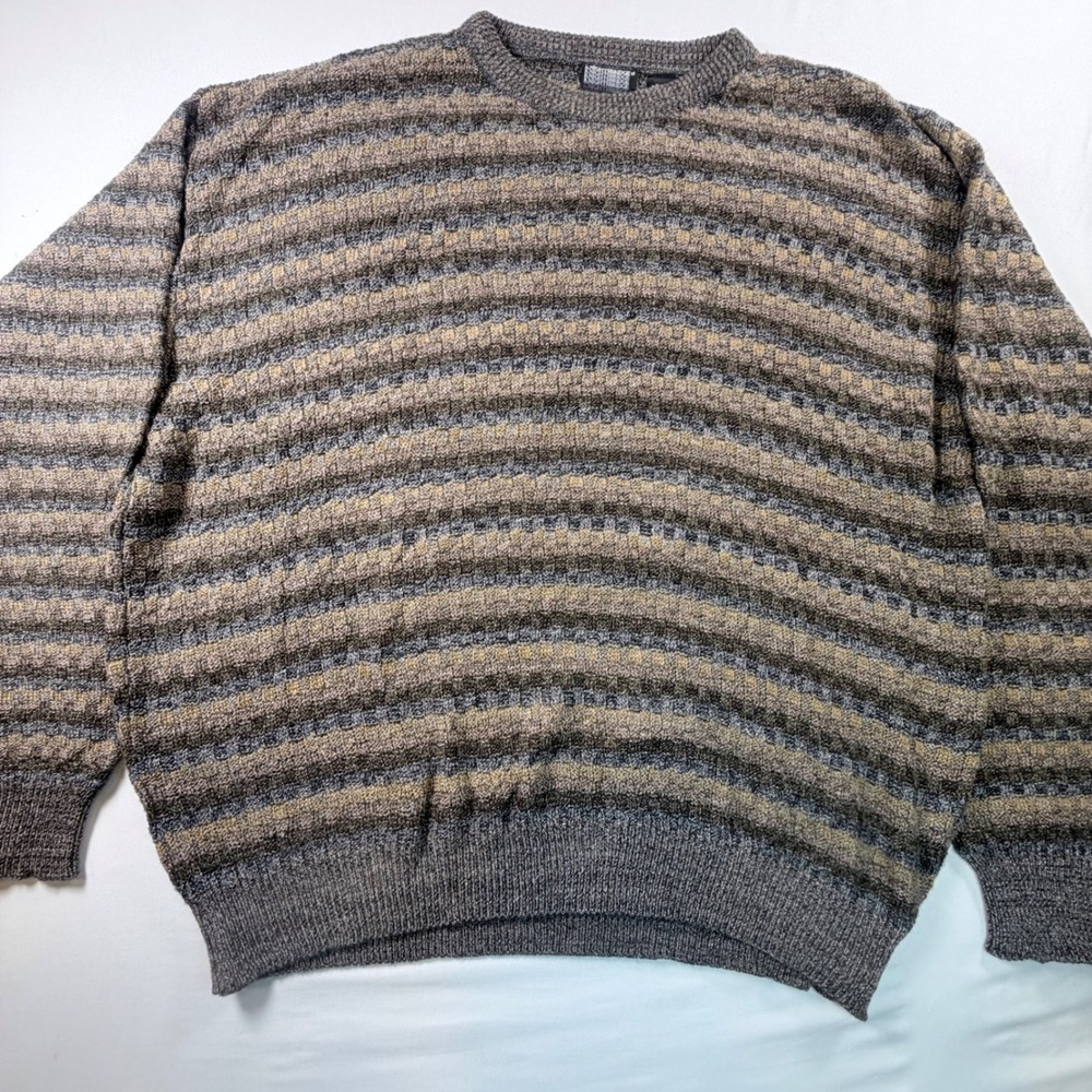 Vintage Knightsbridge‎ Sweater Mens XL Wool Blend Textured Knit Grandpa Core